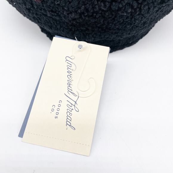 Universal Thread Women's Black Faux Sherpa Fuzzy Newsboy Baker Hat Cap Size OSFM - Picture 5 of 8